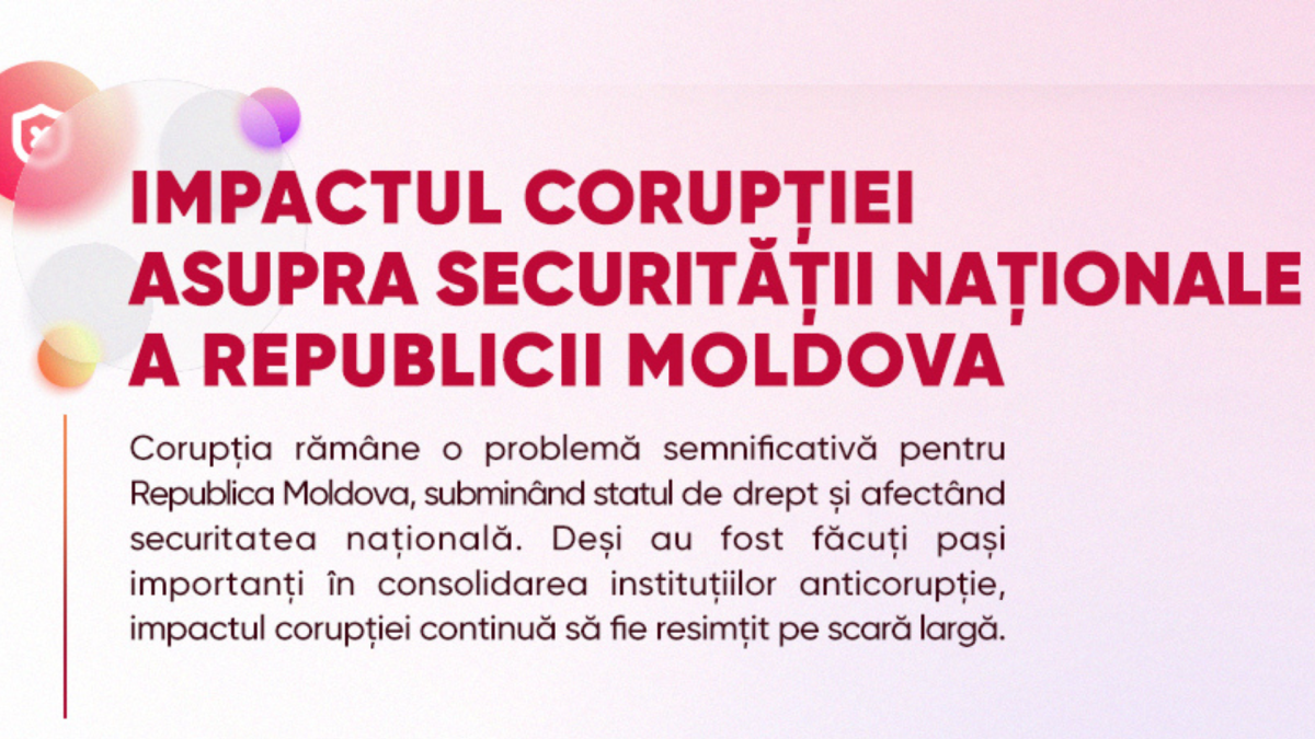INFOGRAPHIC: THE IMPACT OF CORRUPTION ON THE NATIONAL SECURITY OF THE REPUBLIC OF MOLDOVA