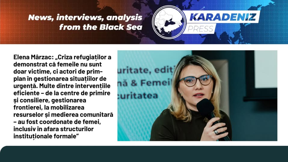 Elena Mârzac: Criza refugiaților a demonstrat că femeile nu sunt doar victime, ci actori de prim-plan în gestionarea situațiilor de urgență. Multe dintre intervențiile eficiente – de la centre de primire și consiliere, gestionarea frontierei, la mobilizarea resurselor și medierea comunitară – au fost coordonate de femei, inclusiv în afara structurilor instituționale formale.