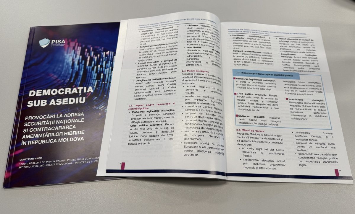 PISA lansează studiul „Democrația sub asediu” – o radiografie a amenințărilor hibride la adresa Republicii Moldova