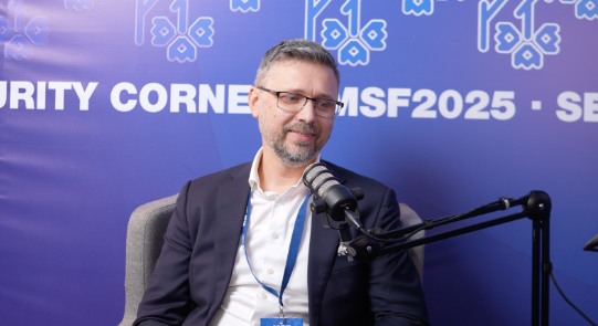 Mihai George Forlafu, Senior Cybersecurity Architect at Microsoft, guest speaker at Security Corner, part of the Moldova Security Forum 2025